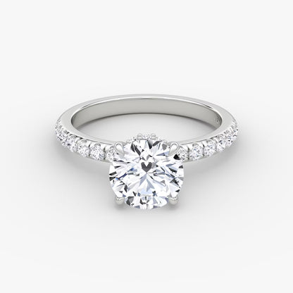 The Hidden Halo 2 Carat Round Brilliant White Gold Engagement Ring