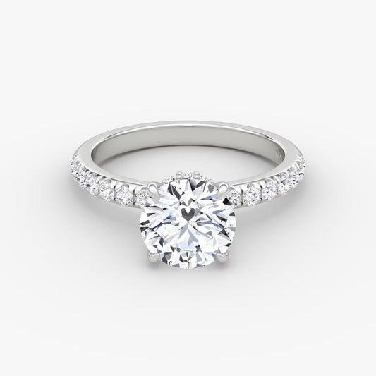 The Hidden Halo 1 Carat Round Brilliant White Gold Engagement Ring
