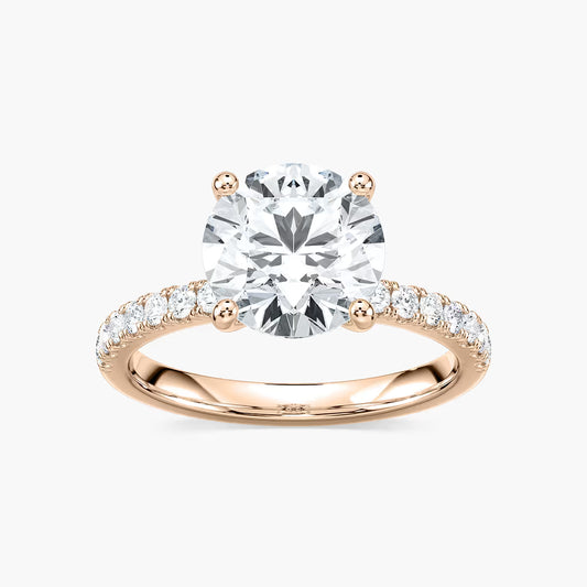 Classic Round Hidden Halo Ring