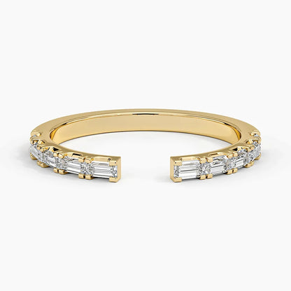 Emma Baguette Diamond Open Ring