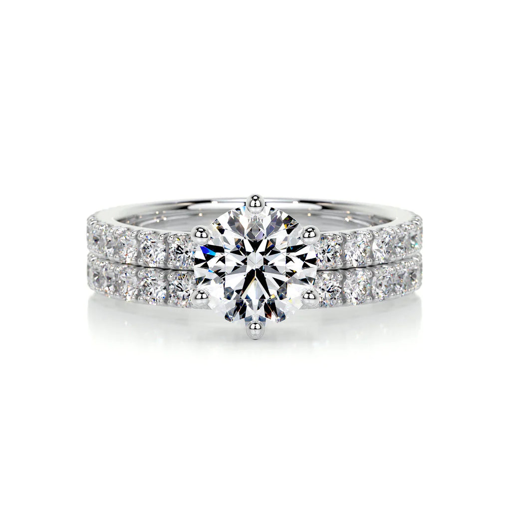 1.50 CT ROUND SOLITAIRE F/VS DIAMOND BRIDAL RING SET