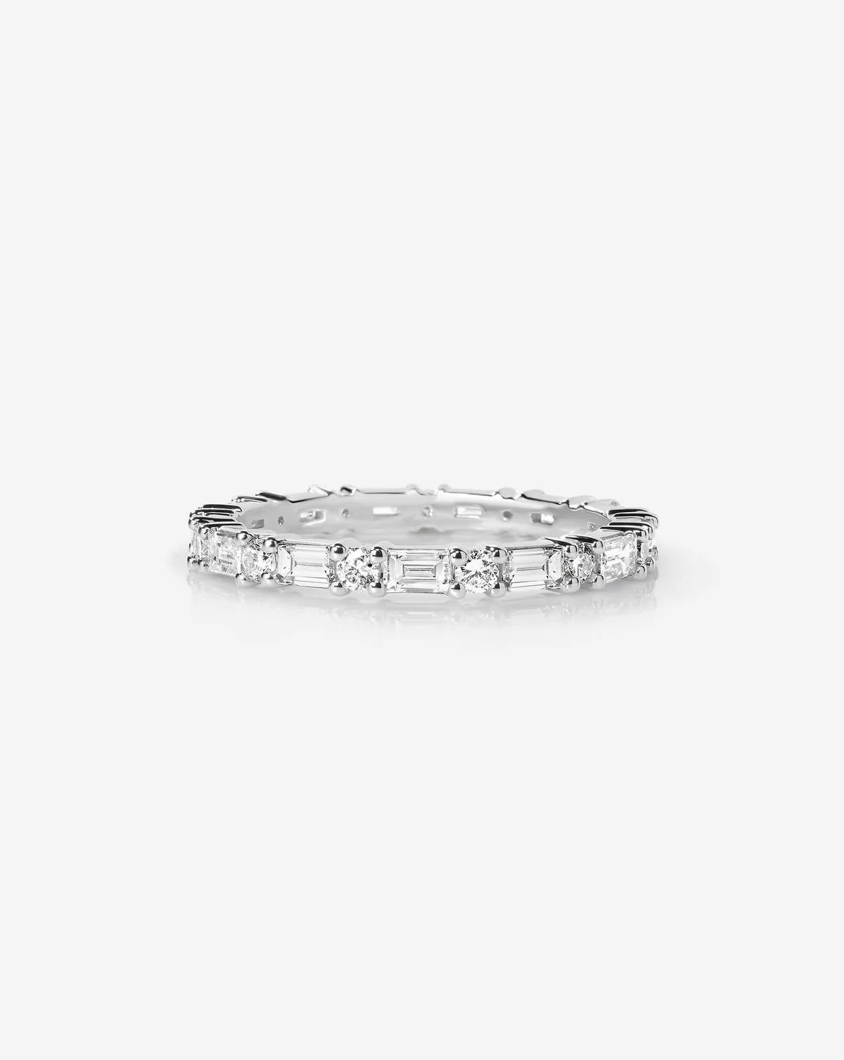 Baguette + Round Eternity Band