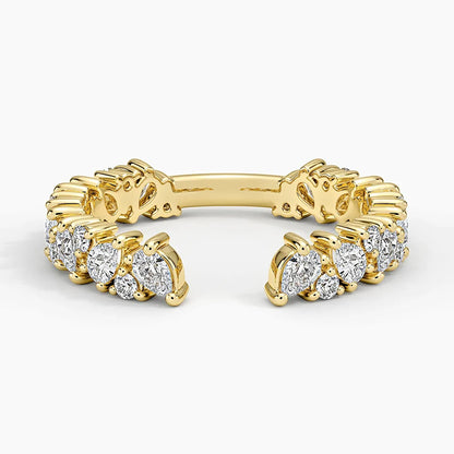 Olive Lab Diamond Open Ring