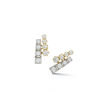SUE TWO-TONE STUD EARRINGS