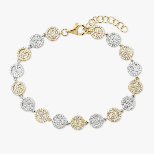 Little Smiley Pave Diamond Bracelet