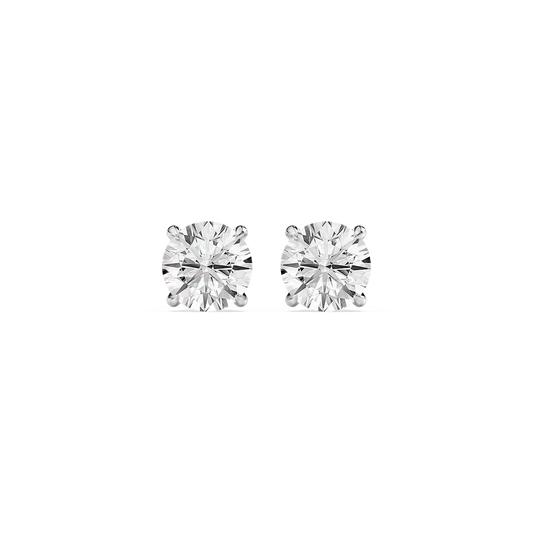 Hidden Halo Round Diamond Earrings