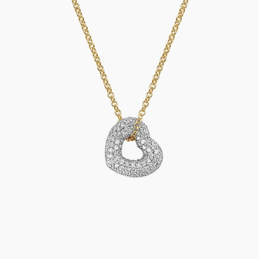 Heart Shaped Lab Diamond Tube Pendant (1/3 ct. tw.)