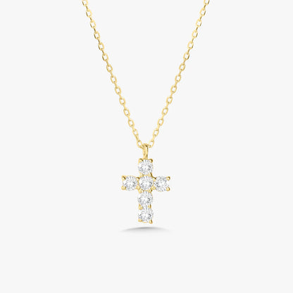 Dainty Diamond Cross Necklace