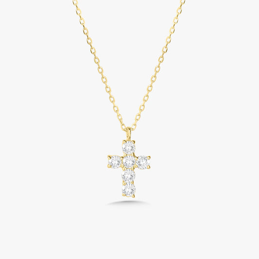 Dainty Diamond Cross Necklace