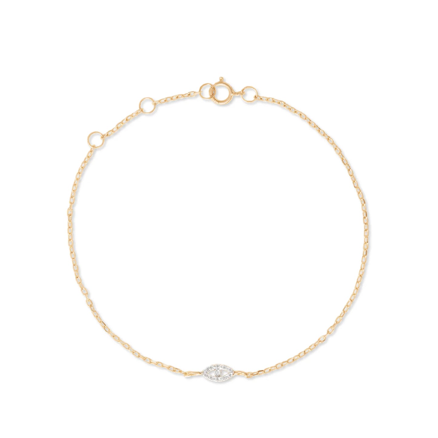 Teeny Diamond Evil Eye Bracelet