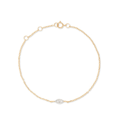 Teeny Diamond Evil Eye Bracelet