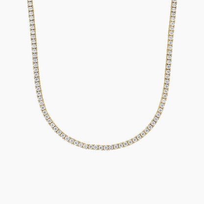 Perfect Four-Prong Lab Diamond Tennis Necklace in 18K Gold