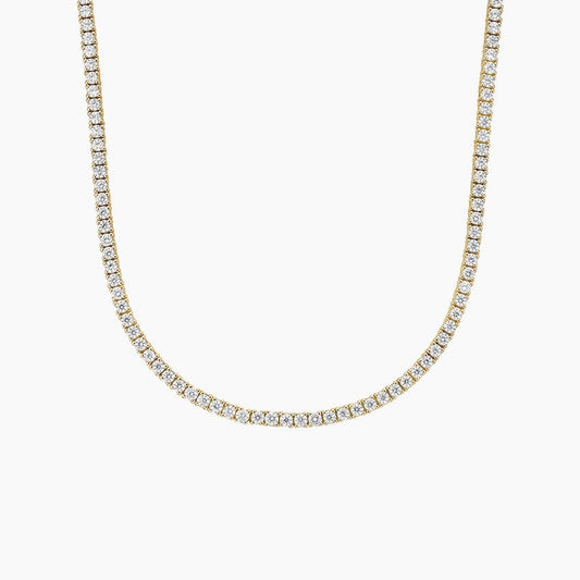 Perfect Four-Prong Lab Diamond Tennis Necklace in 18K Gold