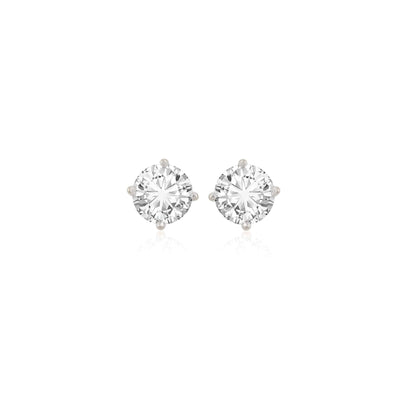EVE Round Prong Solitaire Studs 18KT Gold