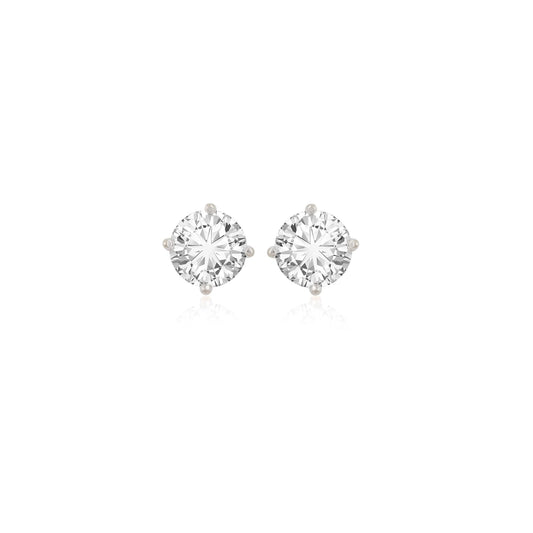 EVE Round Prong Solitaire Studs 18KT Gold