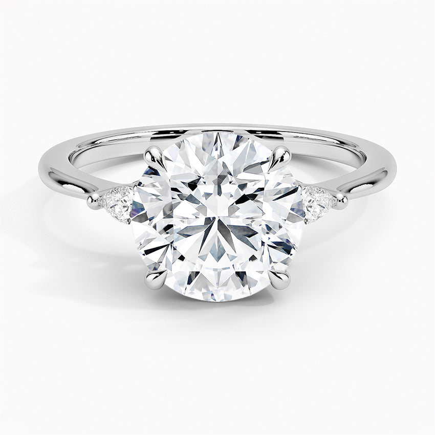 Aria Three Stone with 2.5ct Round Certified Lab Diamond