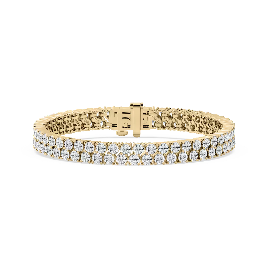 Classic Double Row Diamond Tennis Bracelet