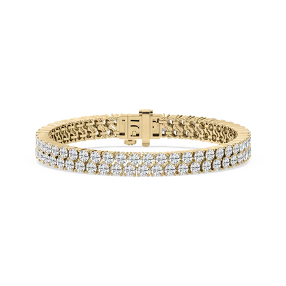 Classic Double Row Diamond Tennis Bracelet