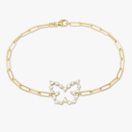 Floating Diamond Butterfly Bracelet 0.70 ctw