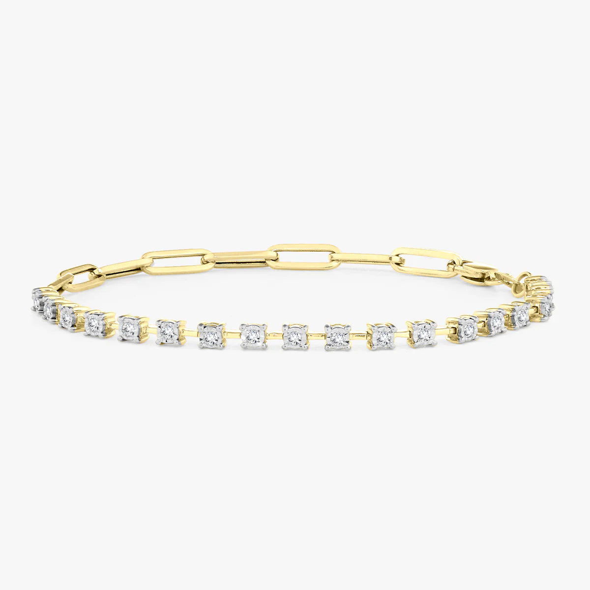 Best of Both Diamond & Paperclip Bracelet