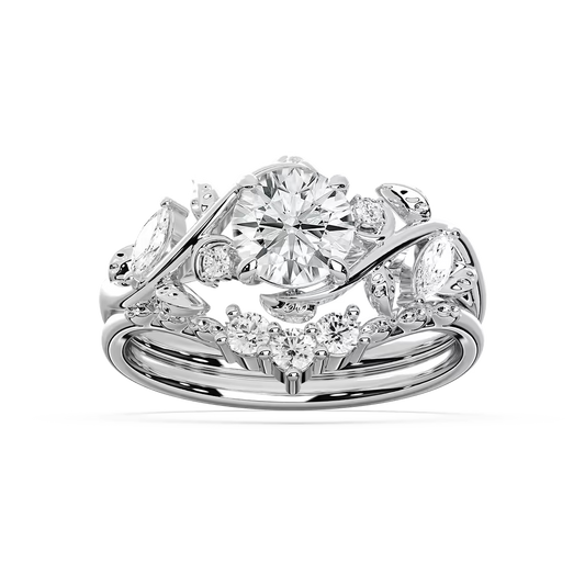Vintage Floral Twist Bridal Set