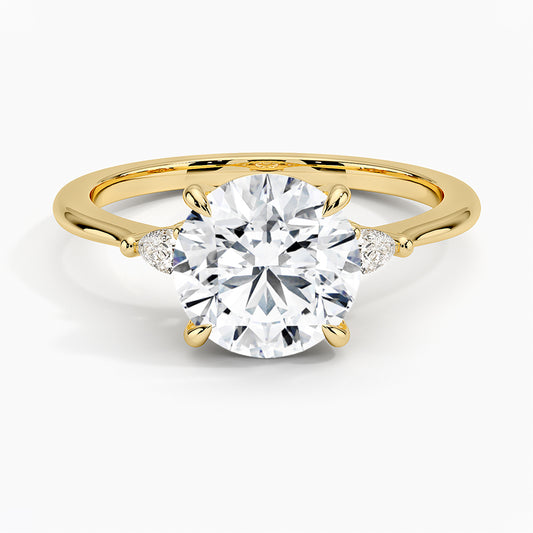 Aria Three Stone with 2ct Round Certified Lab Diamond
