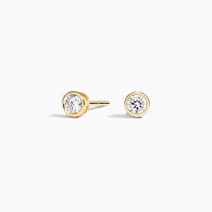 Lab Diamond Bezel Stud Earrings (1/4 ct. tw.) in 14K Yellow Gold
