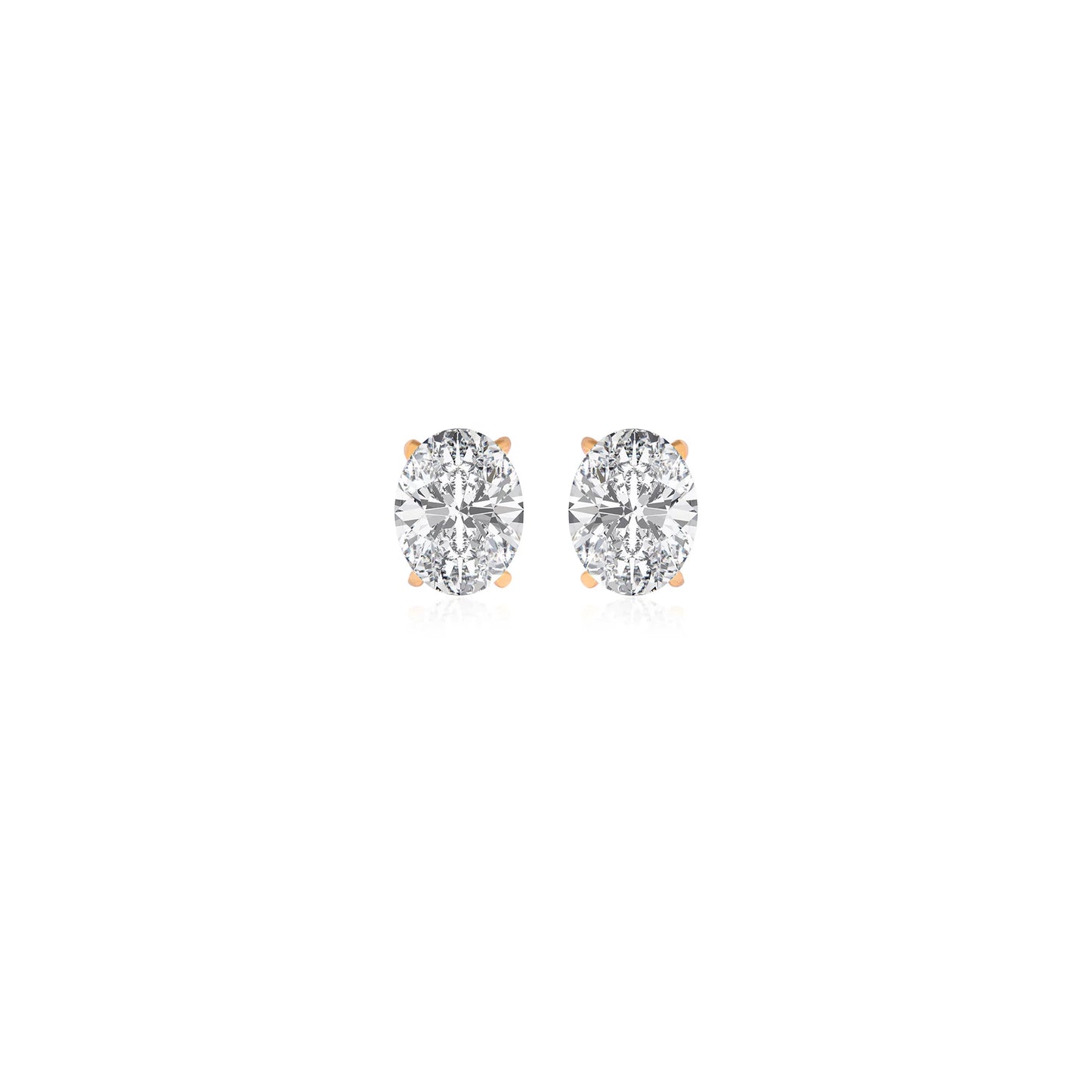 Oval Prong Solitaire Studs