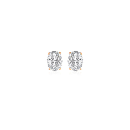 Oval Prong Solitaire Studs