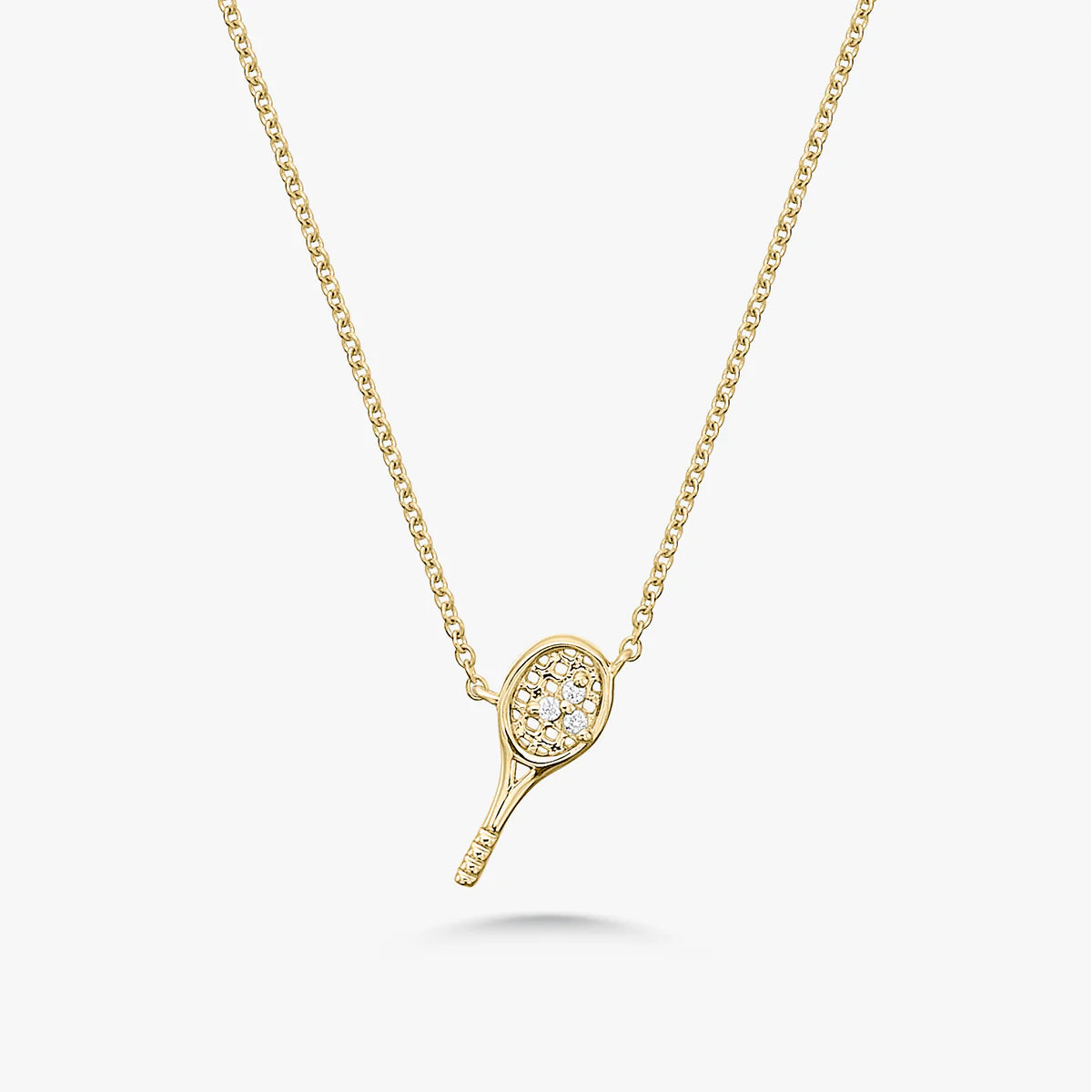 Love Tiny Tennis Racquet Necklace
