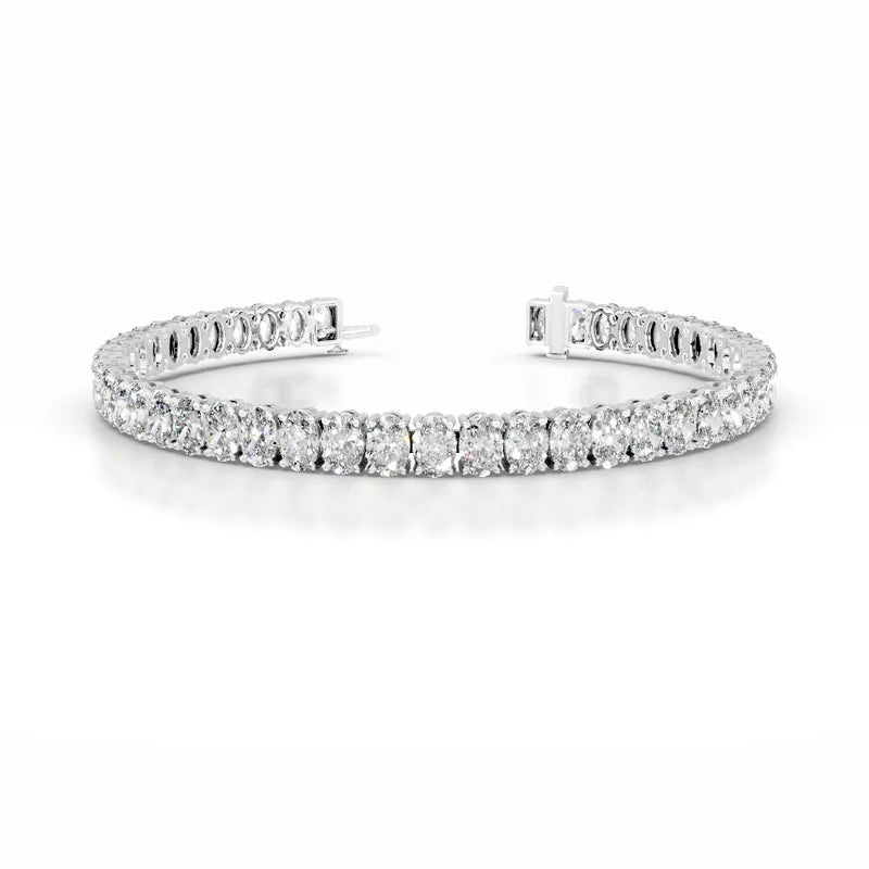 Audrey 12.5 CT Oval Tennis Lab Grown Diamond Bracelet