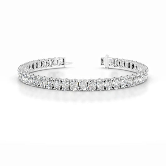 Audrey 12.5 CT Oval Tennis Lab Grown Diamond Bracelet