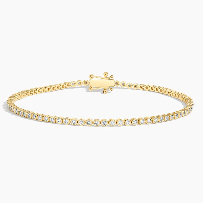 Petite Bezel Lab Diamond Tennis Bracelet (1 ct. tw.) in 14K Yellow Gold
