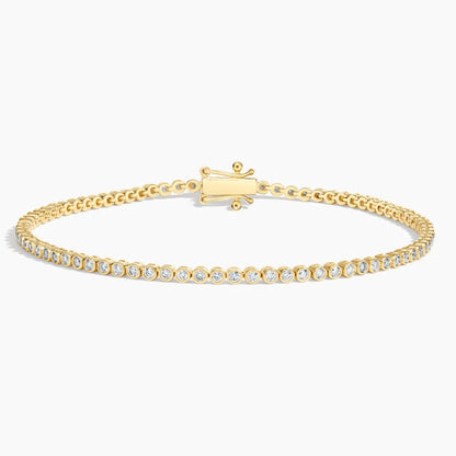 Petite Bezel Lab Diamond Tennis Bracelet (1 ct. tw.) in 14K Yellow Gold