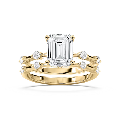 Mila Emerald Cut Wedding Set