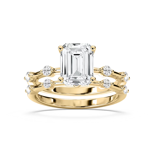 Mila Emerald Cut Wedding Set