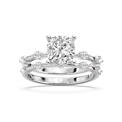Mila Cushion Cut Wedding Set