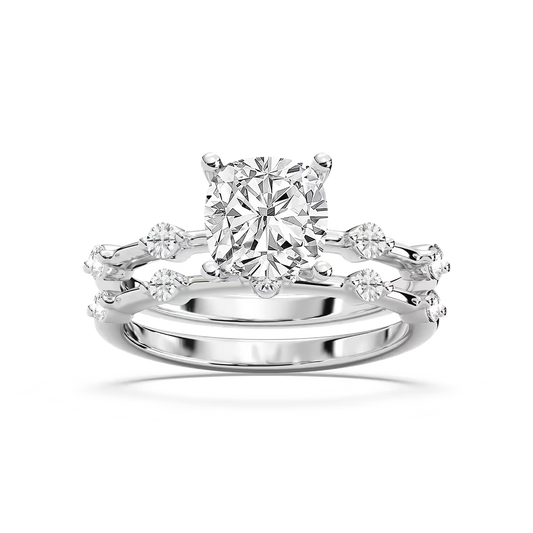 Mila Cushion Cut Wedding Set