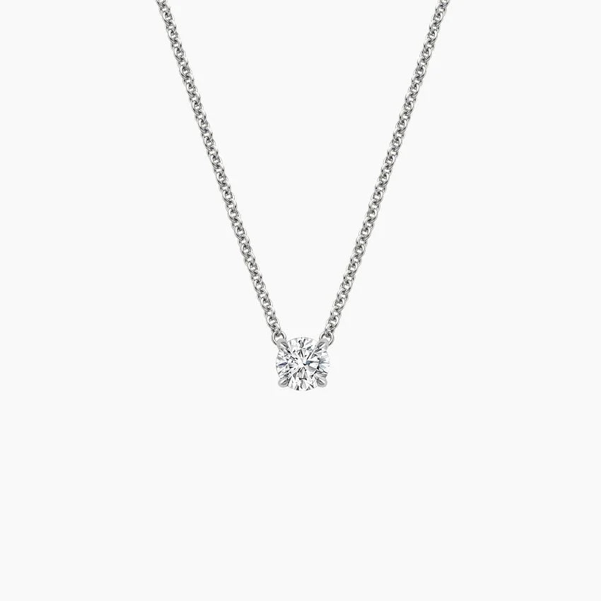 Perfect Solitaire Diamond Pendant  in 18K Gold