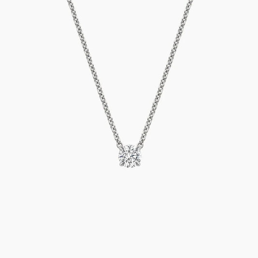 Perfect Solitaire Diamond Pendant  in 18K Gold