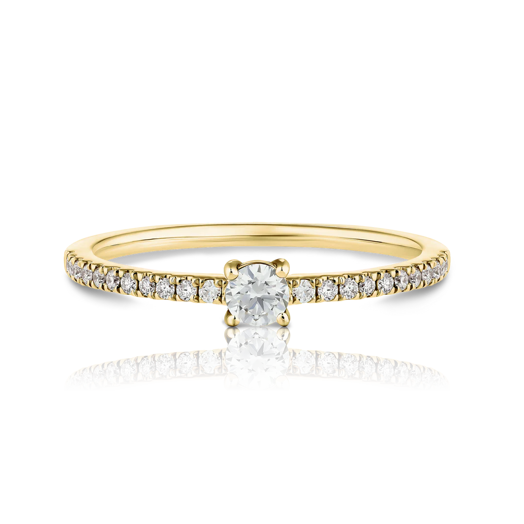 Round Diamond Pave Ring