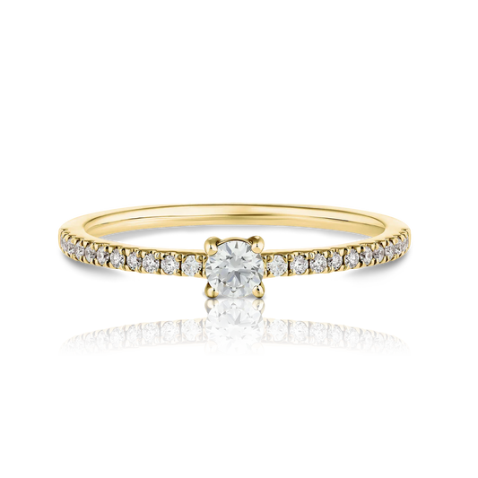Round Diamond Pave Ring
