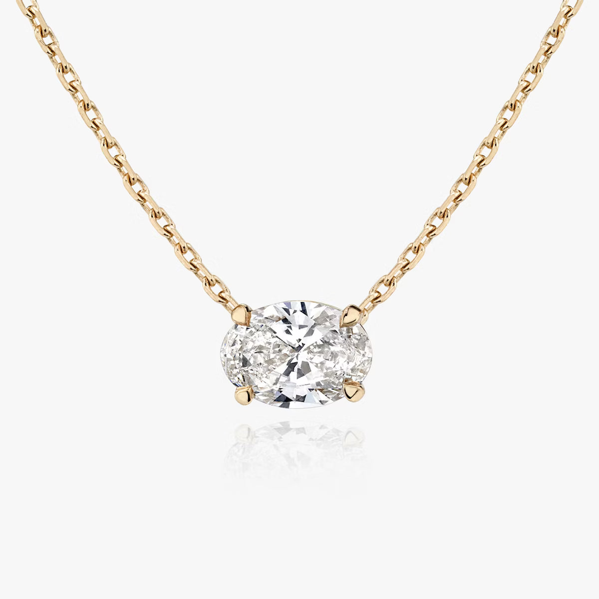 1 Carat Oval Solitaire Necklace