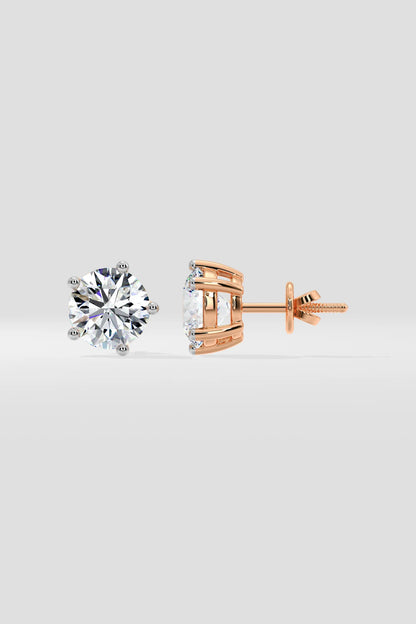 2 ct Solitaire Studs