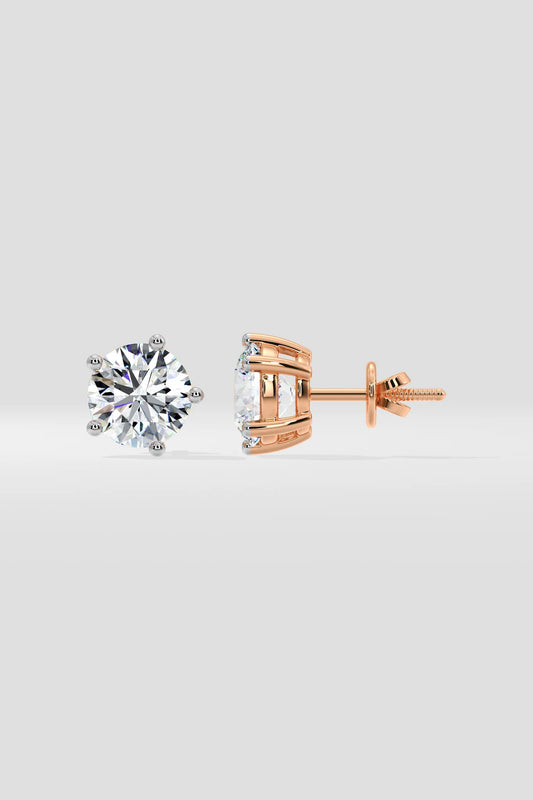 2 ct Solitaire Studs