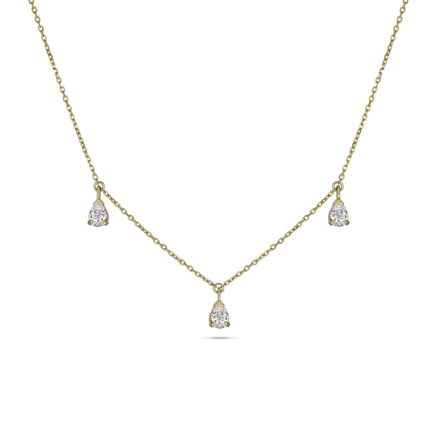 LAB-Created Diamond Droplets Necklace