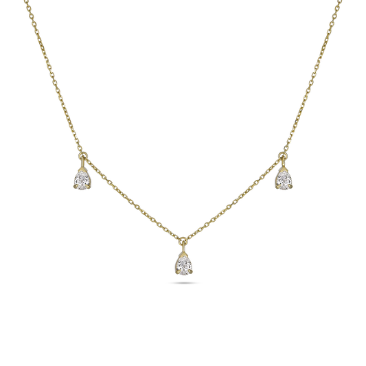 LAB-Created Diamond Droplets Necklace