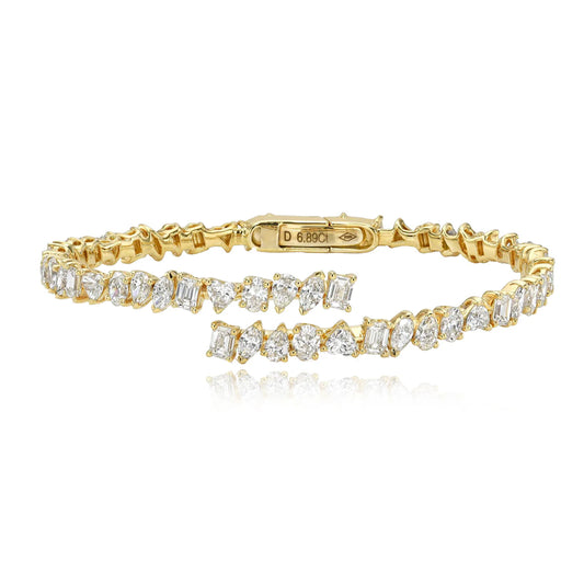 SWIRL DIAMOND MULTI SHAPE BANGLE