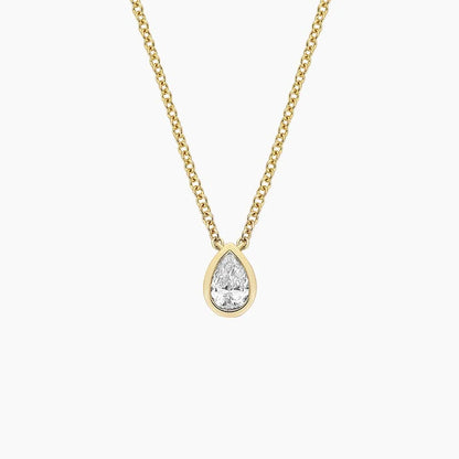 Pear Lab Diamond Bezel Solitaire Pendant