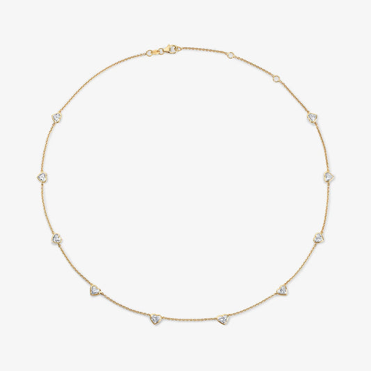 Margot Heart Shape Station Necklace